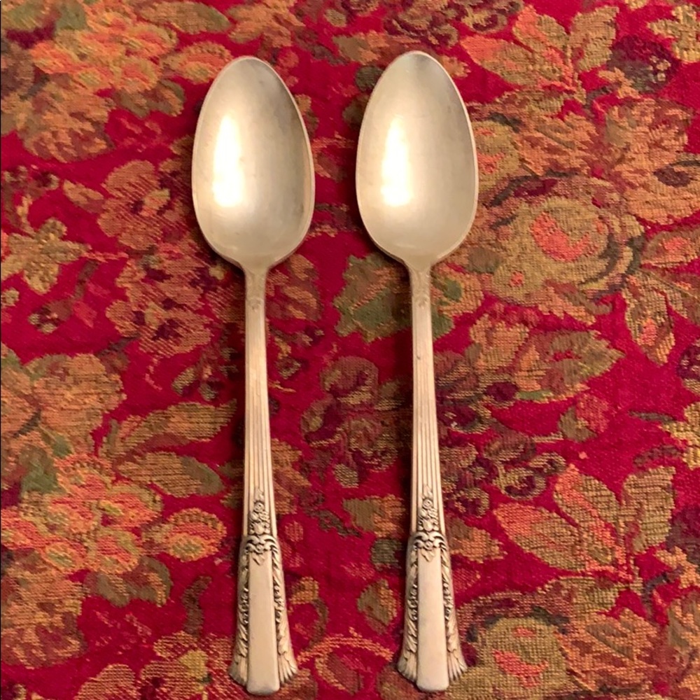 WM Rogers Overlay Serving Spoons